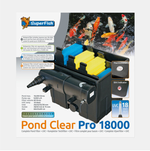 Pondclear Pro 18000 UVC-18W - Vijverfilter - SuperFish