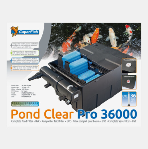 Pondclear Pro 36000 UVC-36W - Vijverfilter -SuperFish