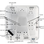Ultimate ECO Spa 004 Gris Claro - Jacuzzi para 4 personas - Bañera de bienestar
