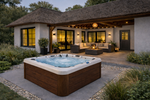 Infinity Spa 004 – Luxuriöser und professioneller 5-Personen-Jacuzzi mit 76 Düsen – Braun