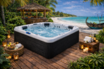 Infinity Spa 003 – Luxe en Krachtige 6-Persoons Jacuzzi met 107 Jets – Dark Grey