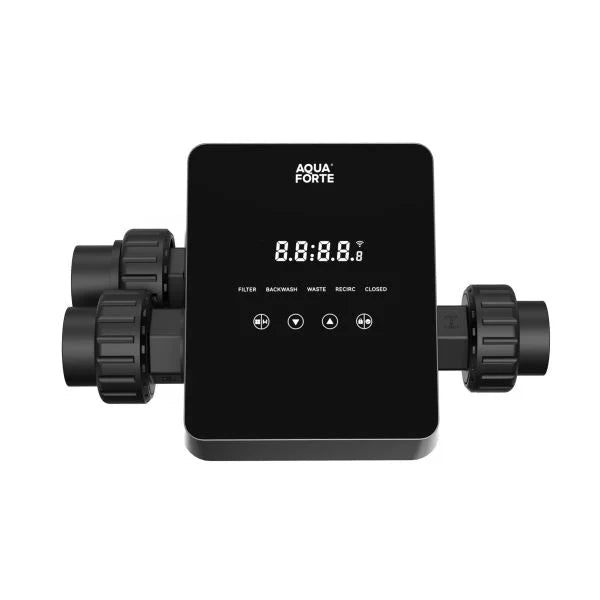 Universal automatic 6-way valve for filters with iWash side connection