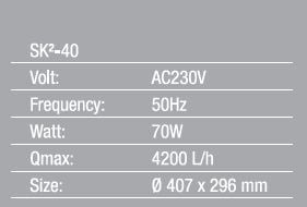 SK²-40 NG Skimmer per stagno con pompa - AquaKing