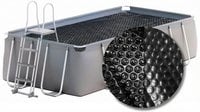 Copertura solare Premium rettangolare - 488 x 244 cm (misura telo 476 x 234) - Nero - W'eau