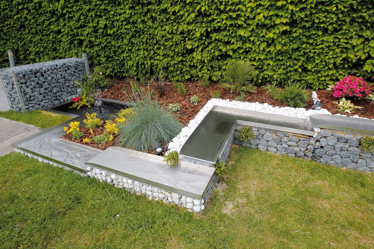 Wolga perfilado de acero inoxidable 4x30x98cm - Ubbink