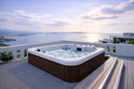 Ultimate ECO Spa 005 Marrón - Jacuzzi para 4 personas - Bañera de bienestar