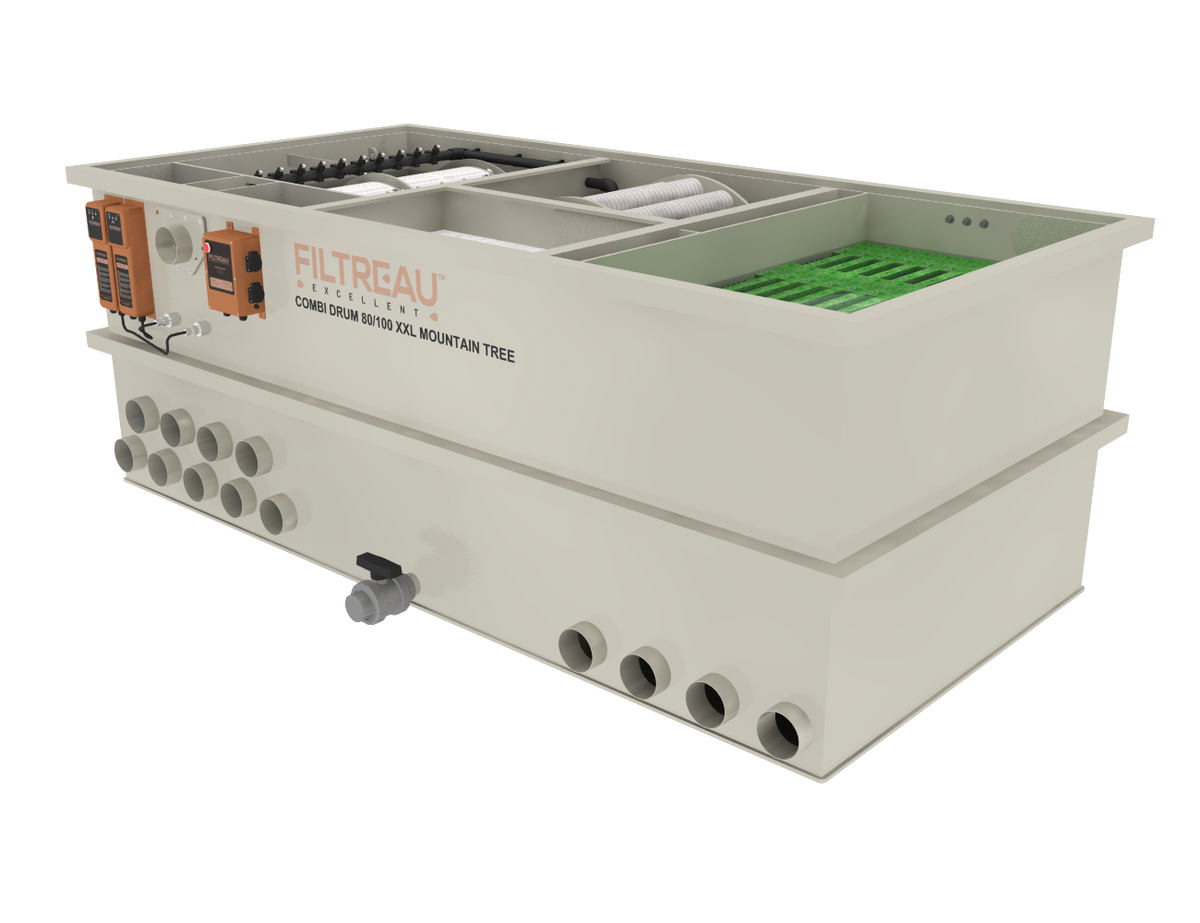 WMC Combi Drum 80/100 XXL Mountain Tree Gravity trommelfilter - Filtreau
