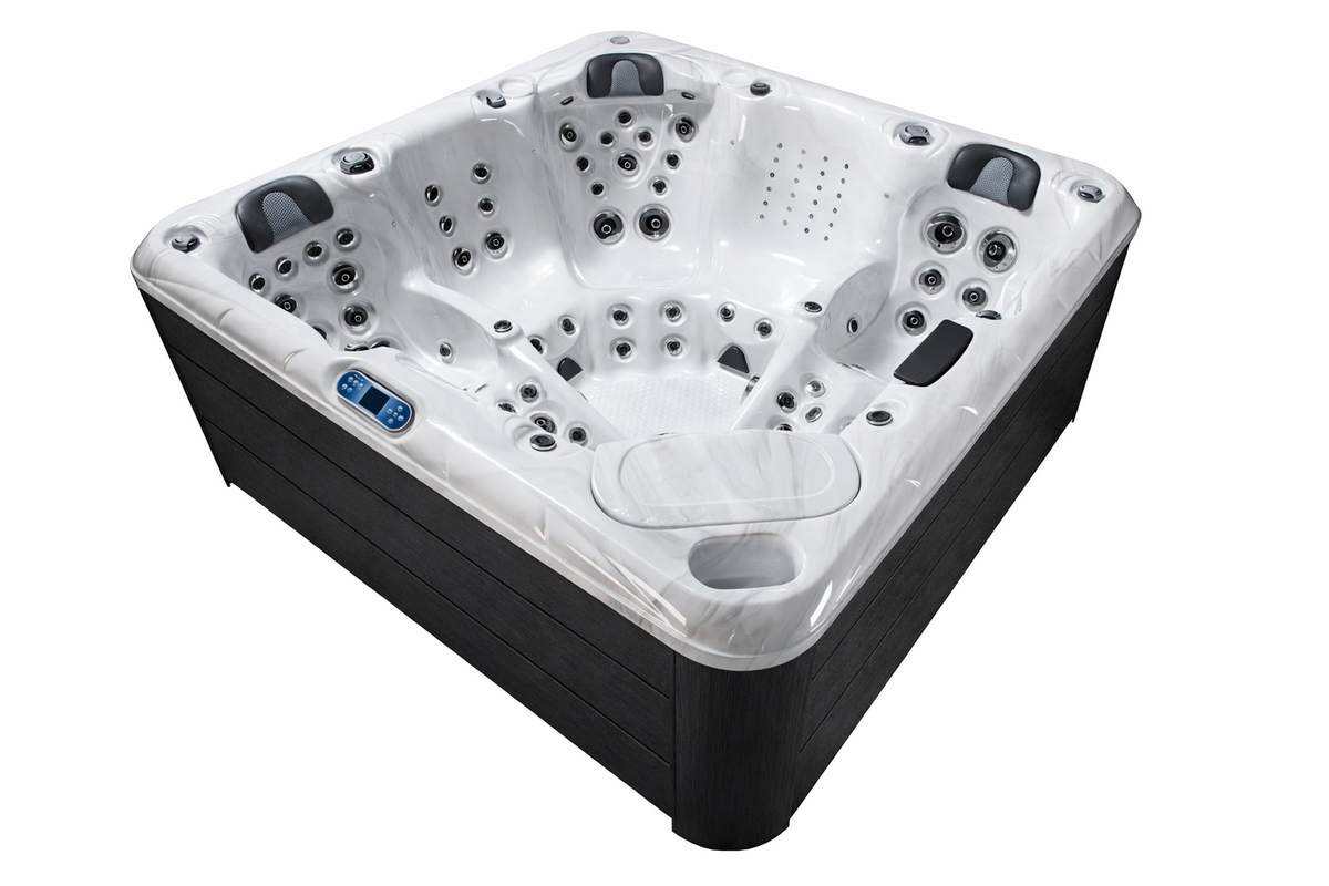 Infinity Spa 002- Energieeffizienter und luxuriöser 5-Personen-Jacuzzi - Dunkelgrau